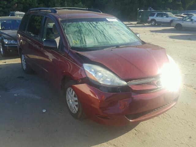 5TDZA23C56S482489 - 2006 TOYOTA SIENNA CE BURGUNDY photo 1