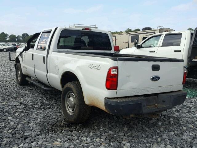 1FTSW21598ED89541 - 2008 FORD F250 SUPER WHITE photo 3