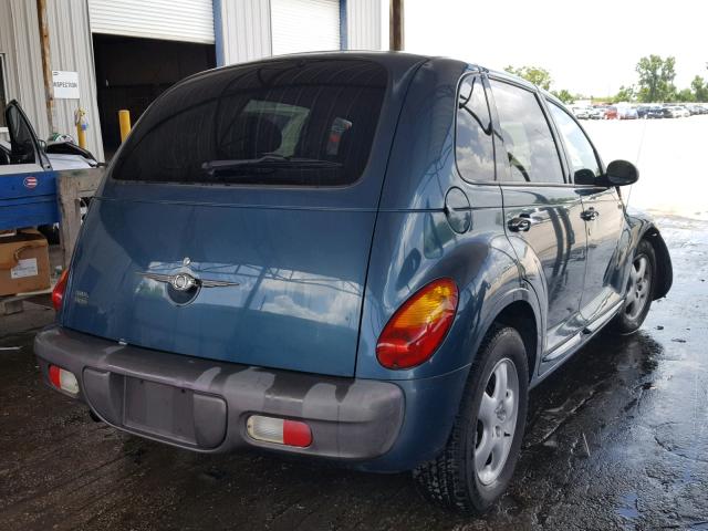 3C4FY4BB91T552934 - 2001 CHRYSLER PT CRUISER BLUE photo 4