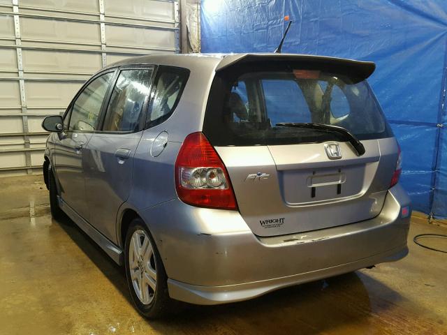 JHMGD38648S043011 - 2008 HONDA FIT SPORT SILVER photo 3