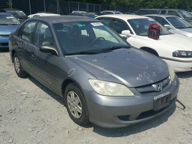 2HGES163X5H631379 - 2005 HONDA CIVIC DX V GRAY photo 1