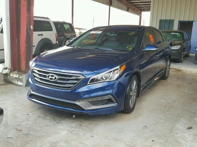 5NPE34AF1GH311411 - 2016 HYUNDAI SONATA BLUE photo 2