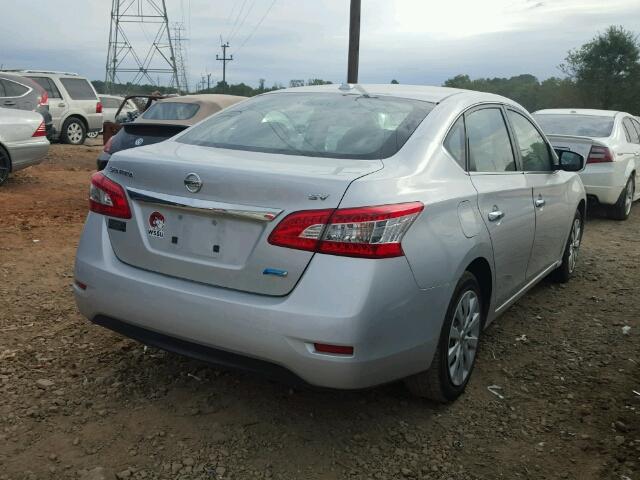 3N1AB7AP6DL612606 - 2013 NISSAN SENTRA S SILVER photo 4