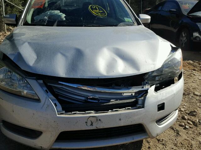 3N1AB7AP6DL612606 - 2013 NISSAN SENTRA S SILVER photo 9