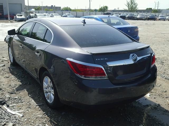 1G4GD5GR9CF322329 - 2012 BUICK LACROSSE P GRAY photo 3