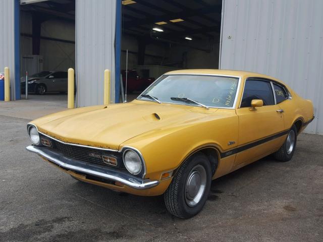 1K93F183935 - 1971 FORD MAVERICK YELLOW photo 2