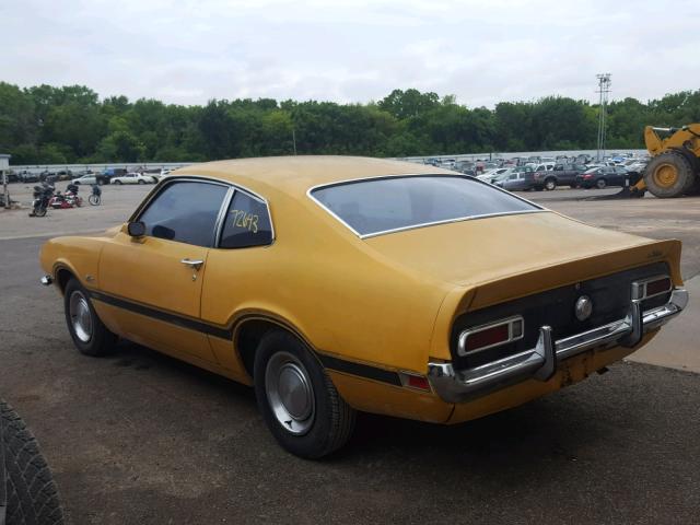 1K93F183935 - 1971 FORD MAVERICK YELLOW photo 3