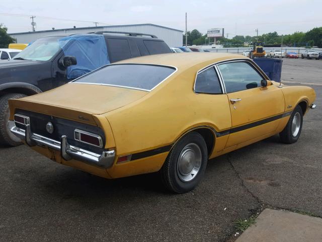 1K93F183935 - 1971 FORD MAVERICK YELLOW photo 4