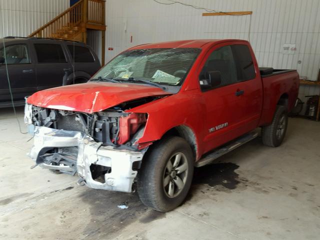 1N6AA0CC7BN301701 - 2011 NISSAN TITAN S RED photo 2