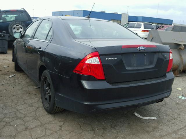 3FAHP0HA4AR159588 - 2010 FORD FUSION SE BLACK photo 3