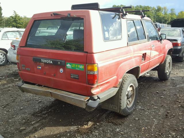 JT3VN66W9K0040610 - 1989 TOYOTA 4RUNNER VN RED photo 4