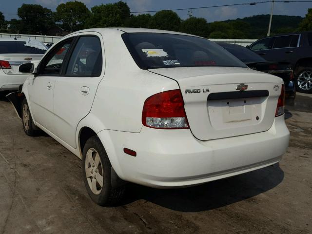 KL1TD56686B603163 - 2006 CHEVROLET AVEO BASE Ақ фото 3