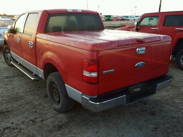 1FTRW12WX6KD07041 - 2006 FORD F150 RED photo 3