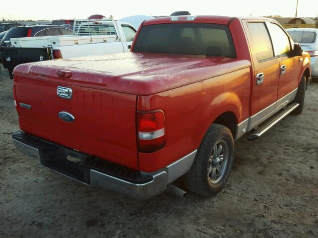1FTRW12WX6KD07041 - 2006 FORD F150 RED photo 4