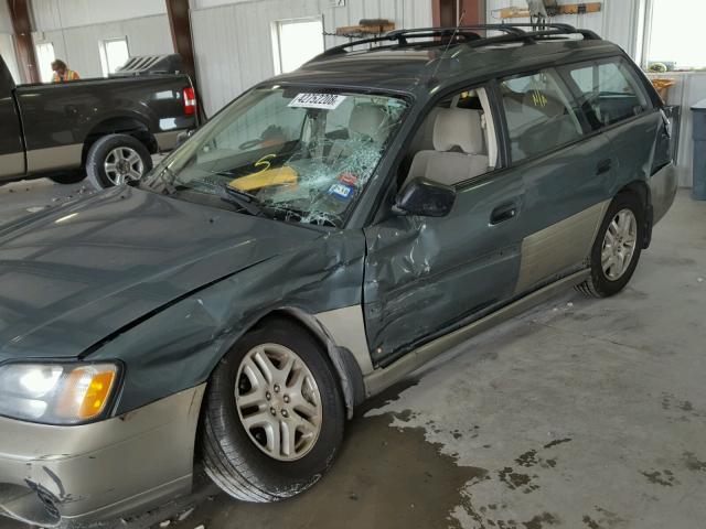 4S3BH6651Y7669498 - 2000 SUBARU LEGACY OUT GREEN photo 9