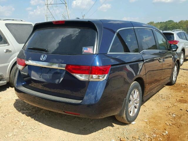 5FNRL5H69GB064814 - 2016 HONDA ODYSSEY EX BLUE photo 4