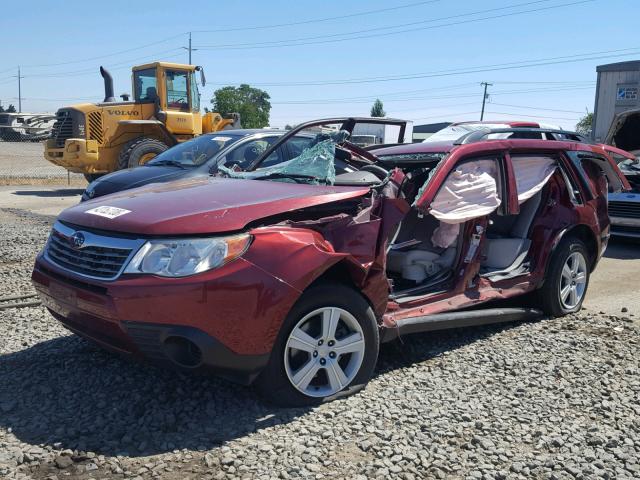 JF2SH6BC1AH769865 - 2010 SUBARU FORESTER X RED photo 2