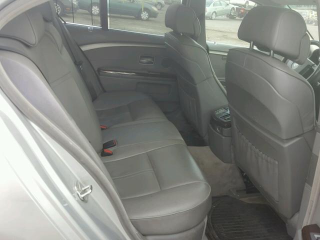 WBAHL83507DT09970 - 2007 BMW 750 I SILVER photo 6