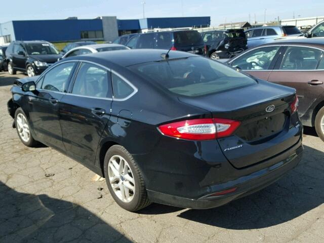 3FA6P0HD0GR380907 - 2016 FORD FUSION SE BLACK photo 3