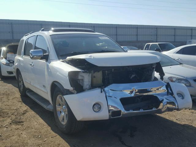 5N1BA08A87N705592 - 2007 NISSAN ARMADA SE WHITE photo 1