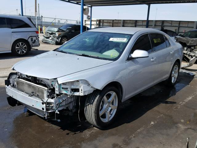 1G1ZC5EB3AF218950 - 2010 CHEVROLET MALIBU 1LT SILVER photo 2