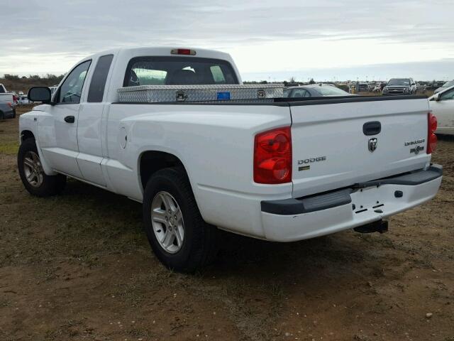 1D7RE3BP9AS232242 - 2010 DODGE DAKOTA WHITE photo 3