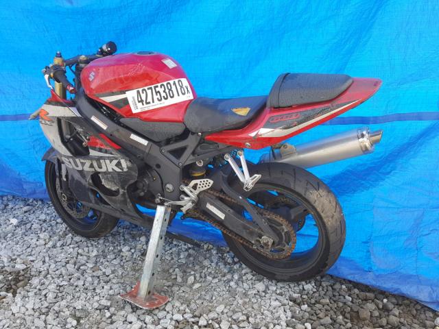 JS1GN7CA752115519 - 2005 SUZUKI GSX-R600 K RED photo 3