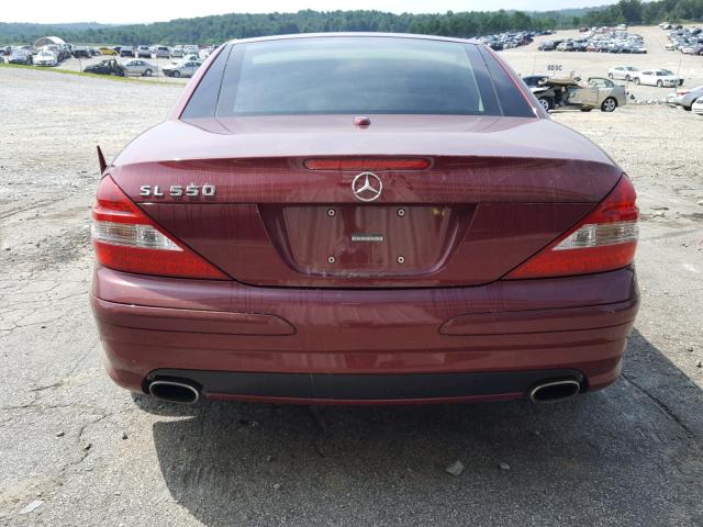 WDBSK71F57F119327 - 2007 MERCEDES-BENZ SL 550 MAROON photo 6