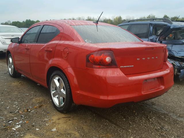 1C3CDZAB7DN688307 - 2013 DODGE AVENGER RED photo 3