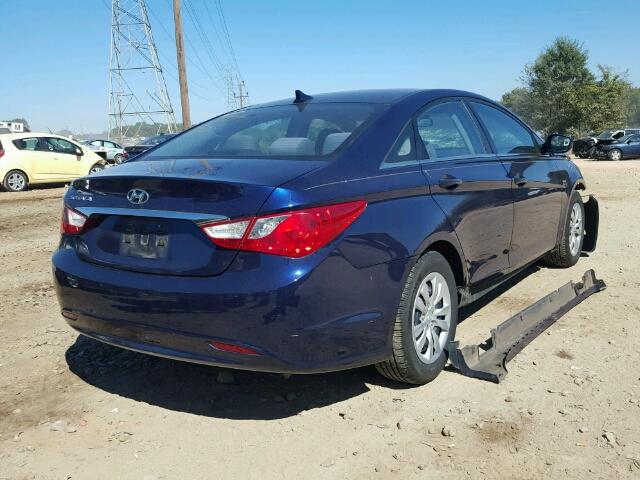 5NPEB4AC2BH025150 - 2011 HYUNDAI SONATA GLS BLUE photo 4