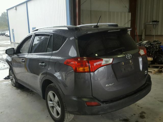 2T3RFREV8EW198750 - 2014 TOYOTA RAV4 XLE GRAY photo 3