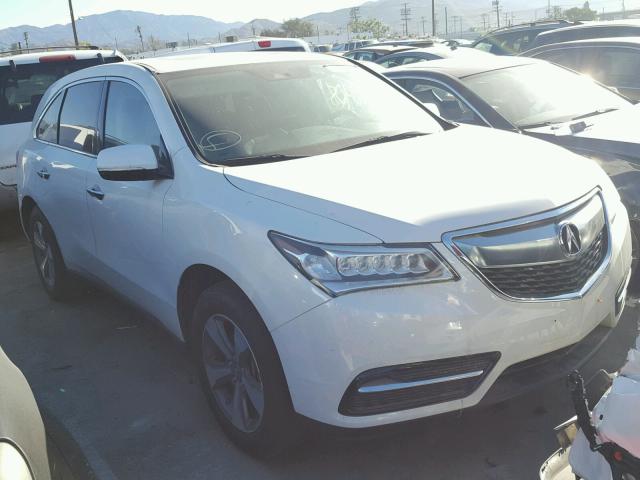 5FRYD3H22GB011686 - 2016 ACURA MDX WHITE photo 1