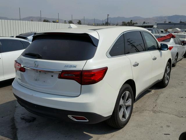 5FRYD3H22GB011686 - 2016 ACURA MDX WHITE photo 4