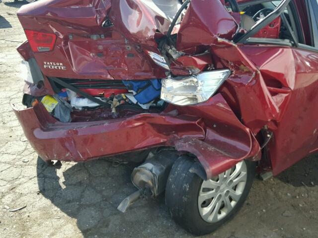 KNAFU4A26A5844387 - 2010 KIA FORTE RED photo 9