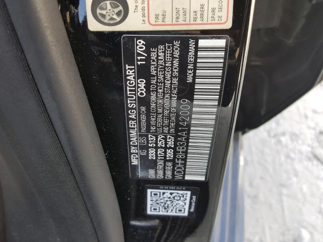 WDDHF8HB3AA142009 - 2010 MERCEDES-BENZ E 350 4MAT BLACK photo 10