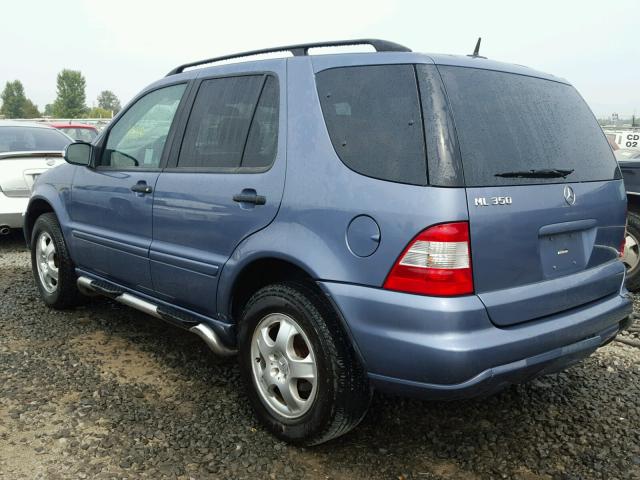 4JGAB57E84A505616 - 2004 MERCEDES-BENZ ML 350 BLUE photo 3