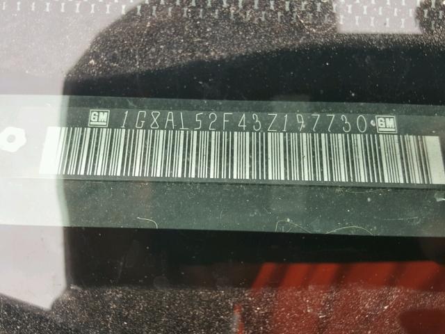 1G8AL52F43Z197730 - 2003 SATURN ION LEVEL BLUE photo 10