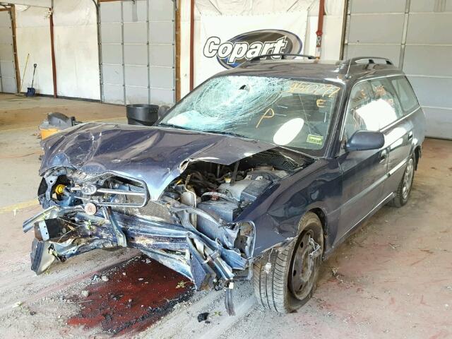 4S3BH635326310669 - 2002 SUBARU LEGACY BLUE photo 2