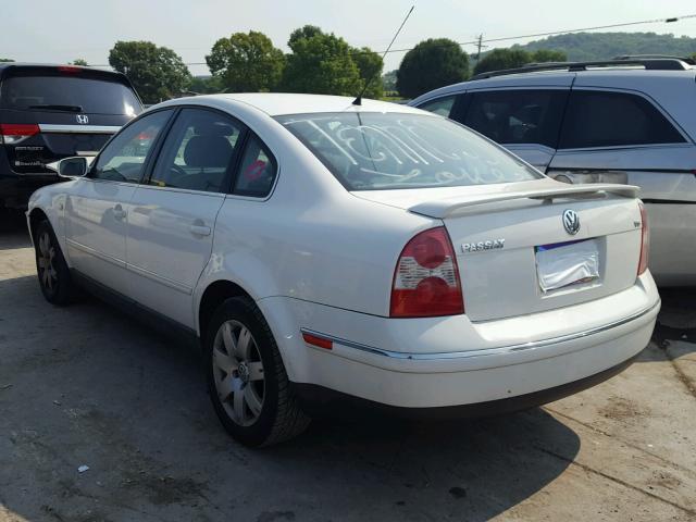 WVWRH63B53P341129 - 2003 VOLKSWAGEN PASSAT GLX WHITE photo 3