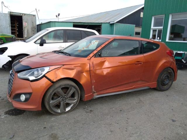 KMHTC6AE7DU090551 - 2013 HYUNDAI VELOSTER T ORANGE photo 2