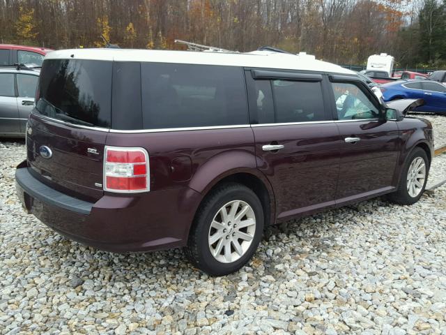 2FMHK6CC4BBD26435 - 2011 FORD FLEX MAROON photo 4