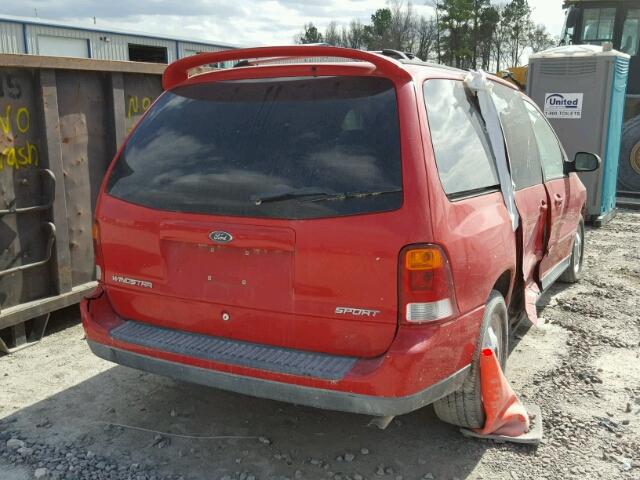 2FMZA57453BA22617 - 2003 FORD WINDSTAR S RED photo 4