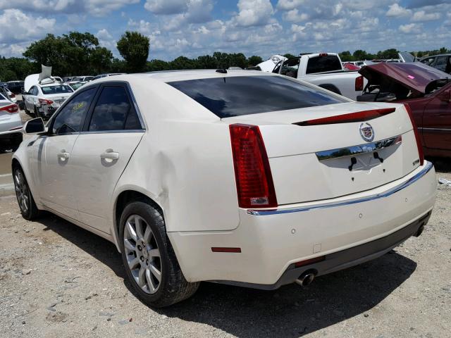 1G6DM577780106580 - 2008 CADILLAC CTS WHITE photo 3