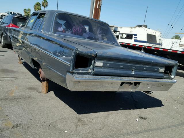 WL41D67203714 - 1966 DODGE CORONET BLACK photo 3