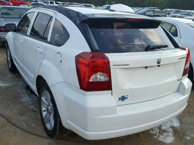 1B3CB4HA8AD533463 - 2010 DODGE CALIBER SX WHITE photo 3