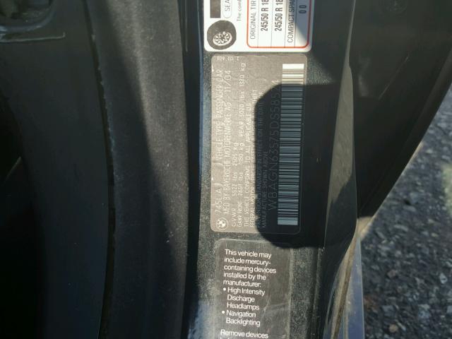 WBAGN63575DS58524 - 2005 BMW 745 LI Черный фото 10