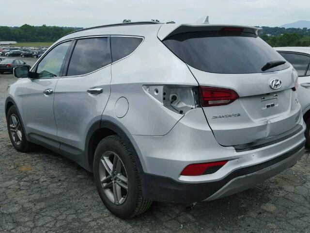 5XYZUDLB0HG444484 - 2017 HYUNDAI SANTA FE S SILVER photo 3