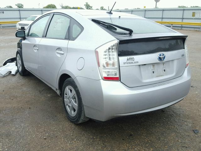 JTDKN3DU8A0133132 - 2010 TOYOTA PRIUS SILVER photo 3