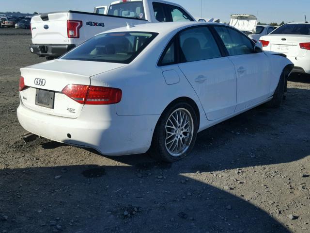 WAUFFAFLXAN040071 - 2010 AUDI A4 PREMIUM WHITE photo 4