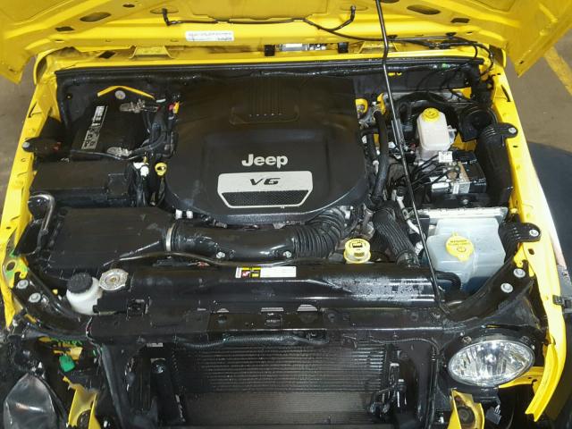 1C4AJWAG9FL570909 - 2015 JEEP WRANGLER S YELLOW photo 7
